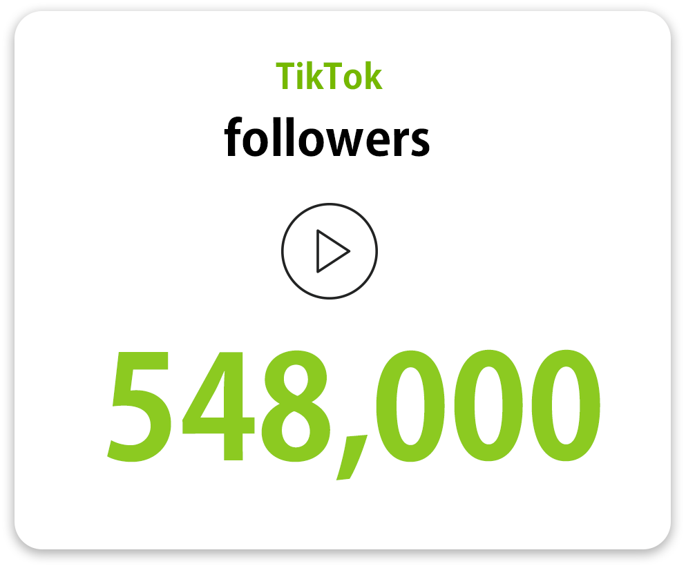 TikTok Followers : 517,000(※5)